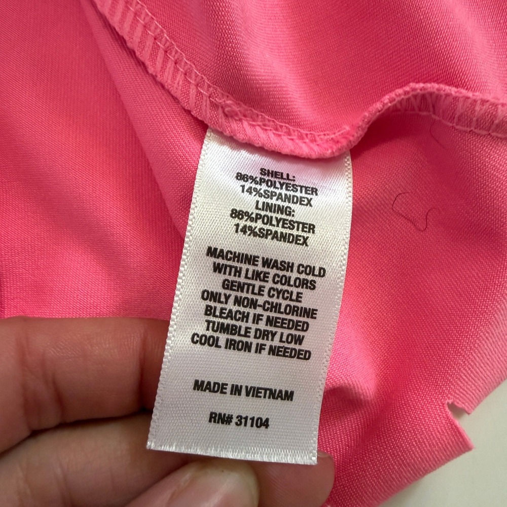 Crown & Ivy Womens XXL Pink Scalloped Hem Skort Active Athletic Skirt Pocket - Picture 8 of 8